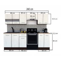 Bucatarie MARINA NEW B 240 Wenge / Decor 0245